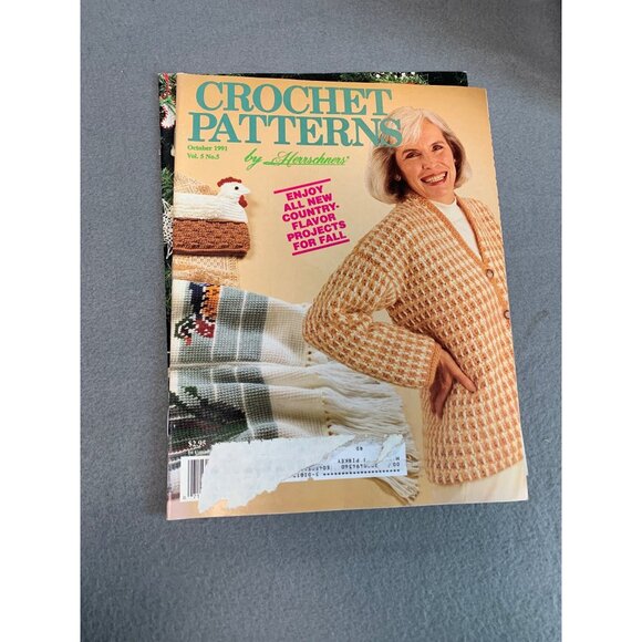 Vintage Leisure Arts Crochet Patterns By Herrschners Lot 1991 - Picture 3 of 5